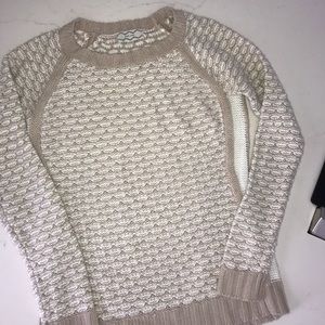 Tan and White Sweater made by Pink Rose